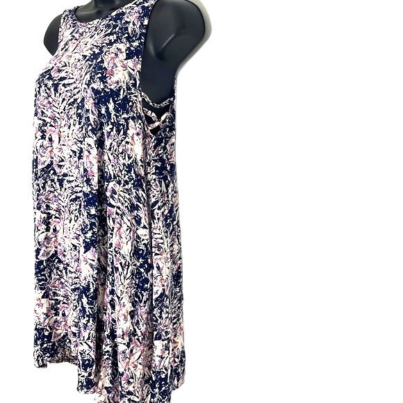 Roxy Swing Capella Dress Americano Blue Print Size Small - Picture 5 of 13